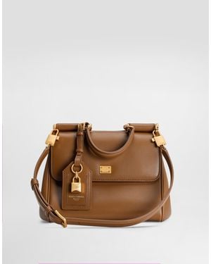 Dolce & Gabbana My Sicily Plongé Calfskin Bag - ブラウン