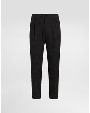 Dolce & Gabbana Brocade Trousers - Black