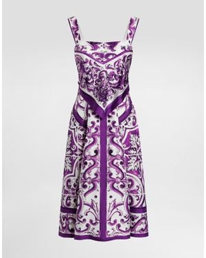 Dolce & Gabbana Silk Dress - Purple
