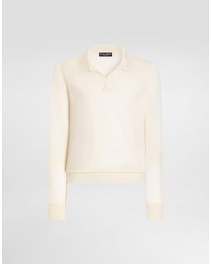 Dolce & Gabbana Polo En Maille - Blanc