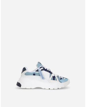 Dolce & Gabbana Mixed-Material Airmaster Sneakers - Bianco