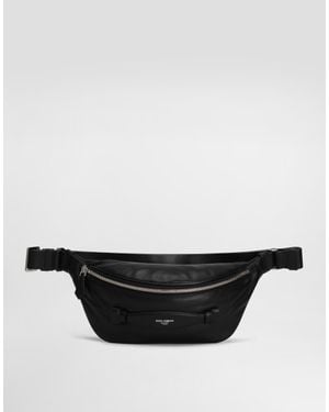Dolce & Gabbana Calfskin Nappa Leather Belt Bag - Black