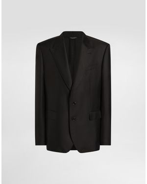 Dolce & Gabbana Sicilia Light Single-Breasted Silk Twill Jacket - Black