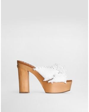 Dolce & Gabbana Sandalo Zeppa - White