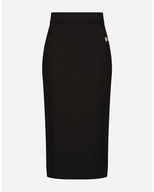 Dolce & Gabbana Luxury Longuette Skirt For - Black