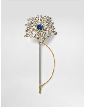 Dolce & Gabbana Sicily Brooch 18-Carat And, Sapphires, And Diamonds - White