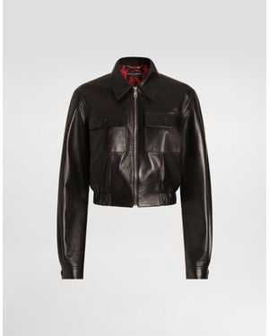 Dolce & Gabbana Nappa Leather Jacket - Black