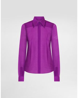 Dolce & Gabbana Chiffon Shirt - Purple