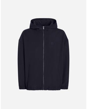 Dolce & Gabbana Hooded Woollen Jacket With Tag - Blue