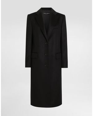 Dolce & Gabbana Single-Breasted Coat - Black