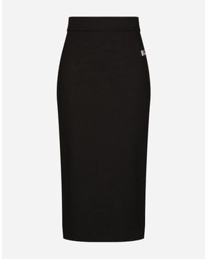 Dolce & Gabbana Luxury Longuette Skirt For - Black