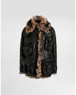 Dolce & Gabbana Lambskin Jacket - Black