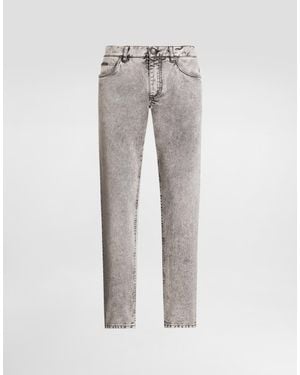 Dolce & Gabbana Regular Cotton Jeans - Grey