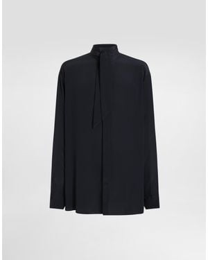 Dolce & Gabbana Crêpe De Chine Shirt - Blue
