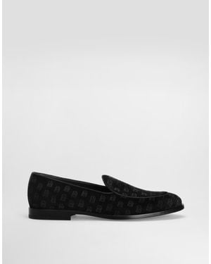 Dolce & Gabbana Velvet Slippers - White