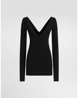 Dolce & Gabbana Vestido En Jersey - Negro
