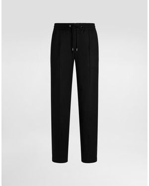 Dolce & Gabbana Chevron Flannel Joggers - ブラック