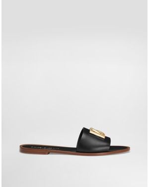 Dolce & Gabbana Flat Slippers - White