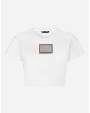 Dolce & Gabbana X Kim Dolce&gabbana ロゴ クロップド Tシャツ - ホワイト