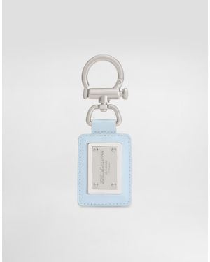 Dolce & Gabbana Smooth Calfskin Keyring - Weiß