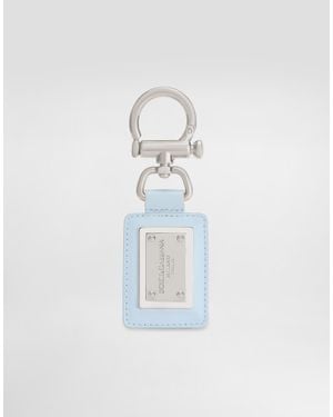 Dolce & Gabbana Smooth Calfskin Keyring - Blau