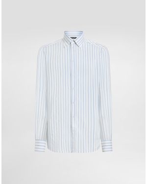 Dolce & Gabbana Striped Cotton Shirt - White