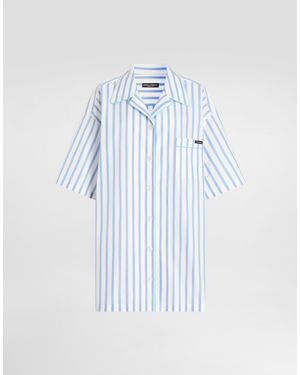 Dolce & Gabbana Striped Poplin Shirt - Blau