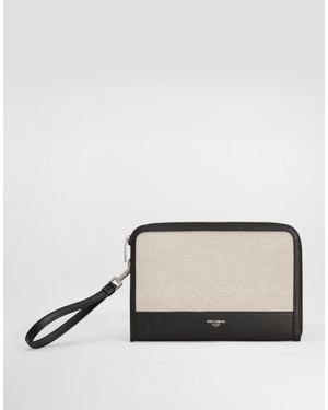 Dolce & Gabbana Salt&Pepper Calfskin Atene Clutch Bag - Multicolour