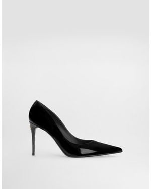 Dolce & Gabbana Patent Leather Cardinale Court Shoes - Black