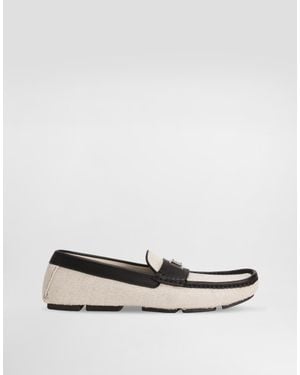 Dolce & Gabbana Dg Driver Salt&Pepper Slipper - White