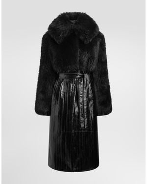 Dolce & Gabbana Eel Coat - Black
