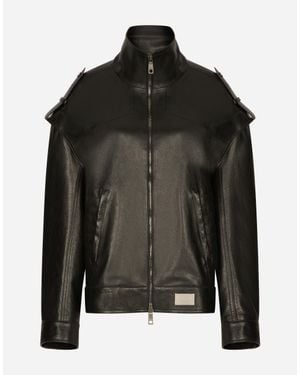 Dolce & Gabbana Oversize Bullskin Jacket - Black
