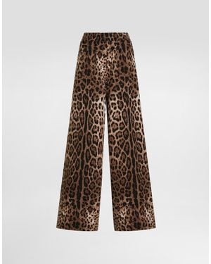 Dolce & Gabbana Leo- Fleece Trousers� - Brown