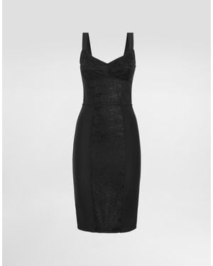 Dolce & Gabbana Corset-Style Midi Dress - Black