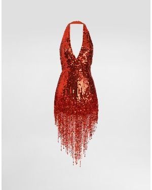 slim fit dress slacks Pink Sequin Ruffled Sexy Mermaid Designer Long Train Prom Gown main image 1