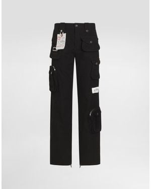 Dolce & Gabbana Waxed Faille Trousers - Black