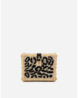 Dolce & Gabbana Satin Dolce Box With Embroidery - White