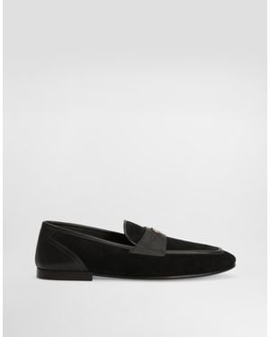 Dolce & Gabbana Split Calfskin Slipper - White