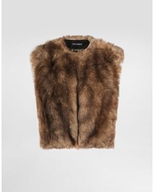 Dolce & Gabbana Fur Vest - Brown