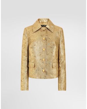 Dolce & Gabbana Lamé Jacquard Jacket - Metallic