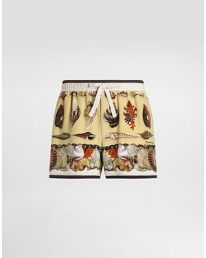 Dolce & Gabbana Shell-Print Marocain Crêpe Bermuda Shorts - Metallic