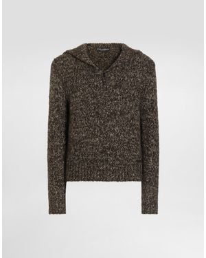 Dolce & Gabbana Polo En Mélange D'Alpaga - Gris