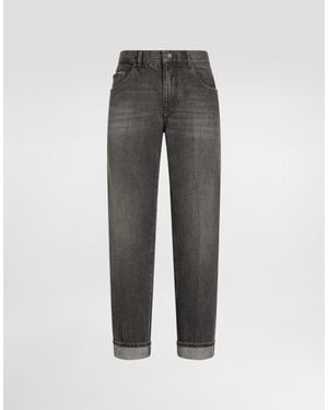 Dolce & Gabbana Denim Trousers - Grey