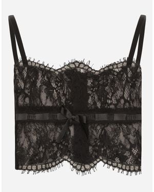 Dolce & Gabbana レース ランジェリートップ - ブラック