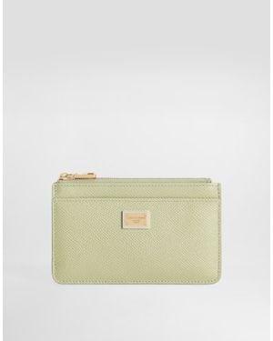 Dolce & Gabbana Dauphine Calfskin Card Holder - Natural