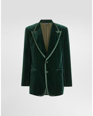 Dolce & Gabbana Single-Breasted Tuxedo Jacket - Green