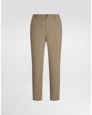 Dolce & Gabbana Nylon Canvas Pants - Natural
