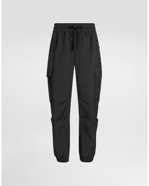 Dolce & Gabbana Wool Blend Cargo Trousers - Black