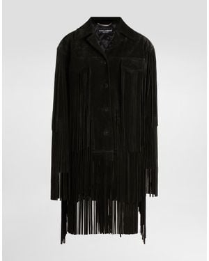 Dolce & Gabbana Split Leather Jacket - Black