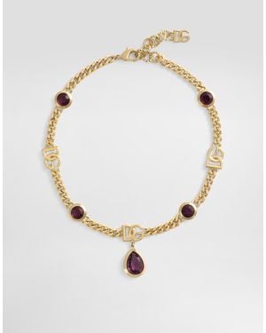 Dolce & Gabbana Logo Necklace - White